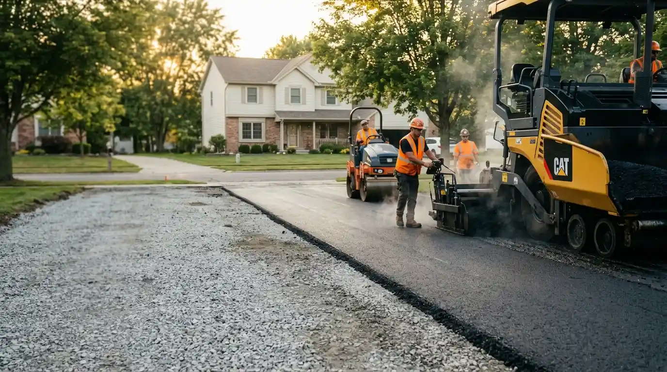 Finished asphalt paving surface by All Pro Paving Service